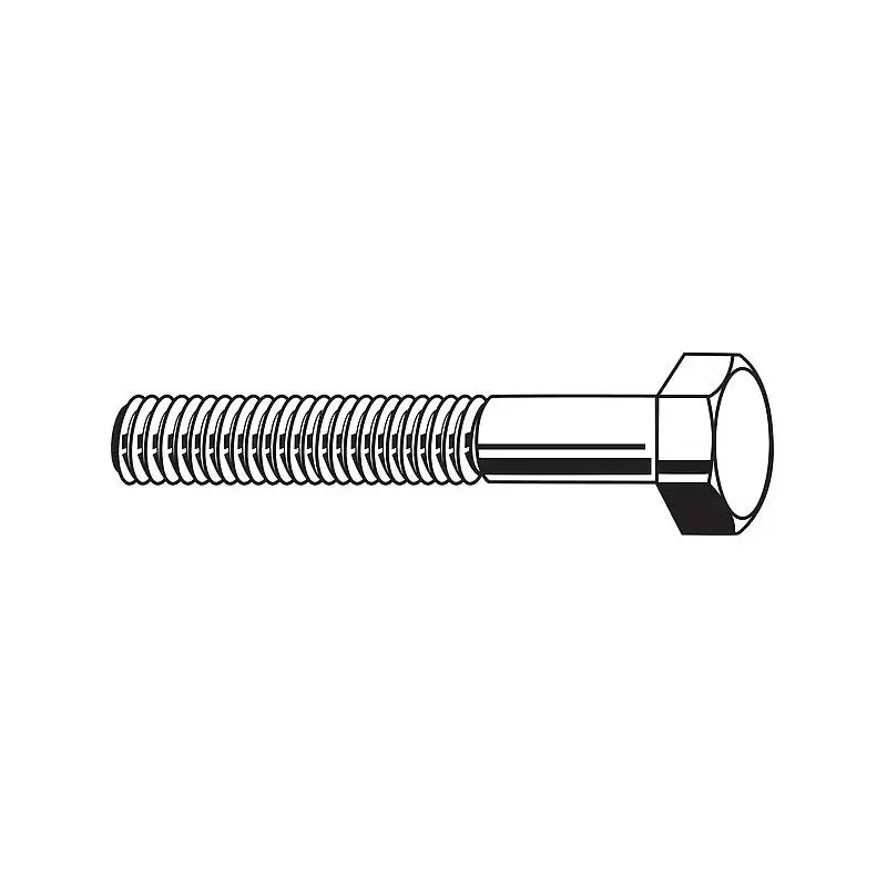 

Grade 5, 7/16"-20 Hex Head Cap Screw, Zinc Plated Steel, 2 in L, 25 PK