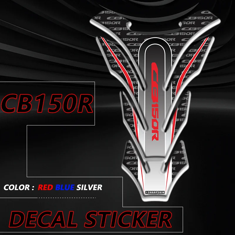 For CB150R CB125R Motorcycle 3D Fuel Tank Sticker Fuel Tank Pad Fish Bone Protection Sticker Decals cb150r cb125r