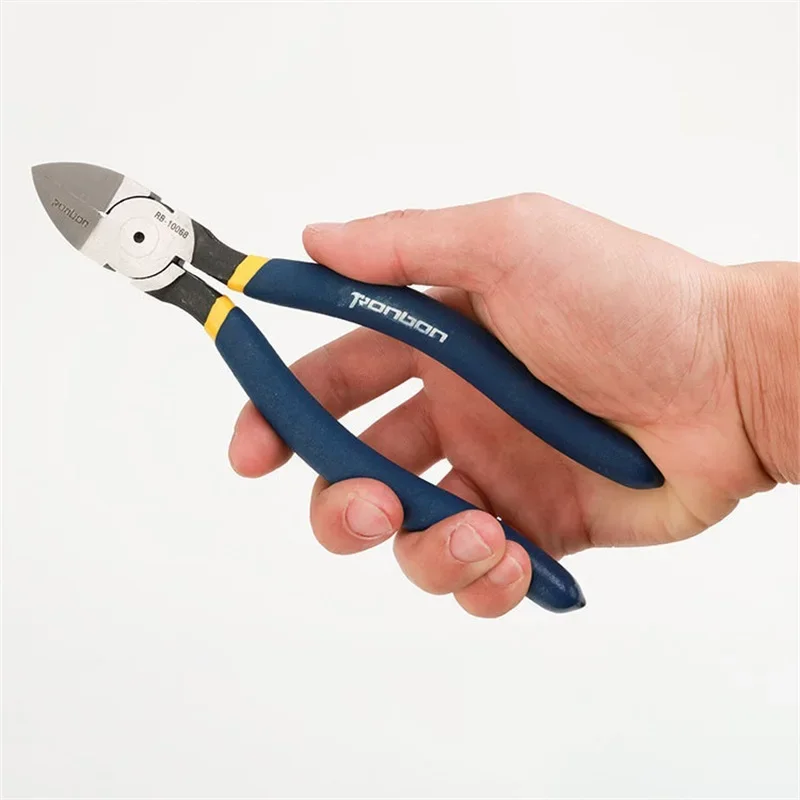 كماشة قطع احترافية مقاس 5 بوصة أو 6 بوصة - تجريد الأسلاك والقطع الجانبي وتشذيب لدغ الكابلات للكهربائيين وإصلاحات DIY #3