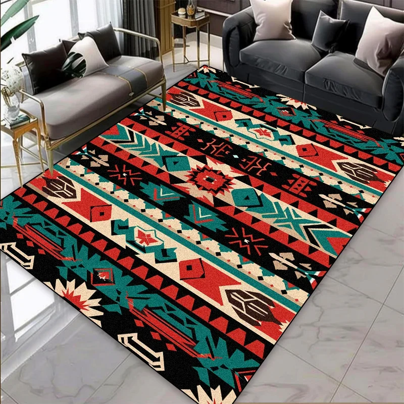 

Persian Geometric Abstraction Living Room Carpets Bedroom Sofa Decoration Home Large Area Rugs Non-slip Leisure Tea Tables Mats