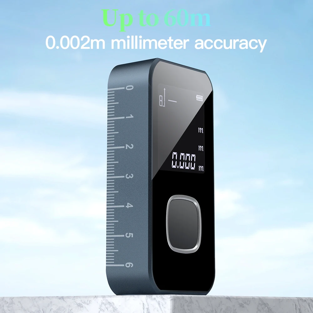 60 متر/30 متر ليزر صغير مقياس مسافات USB قابلة للشحن الأشعة تحت الحمراء المدى مكتشف الليزر الرقمي شريط القياس قياس البناء والمنزل #1