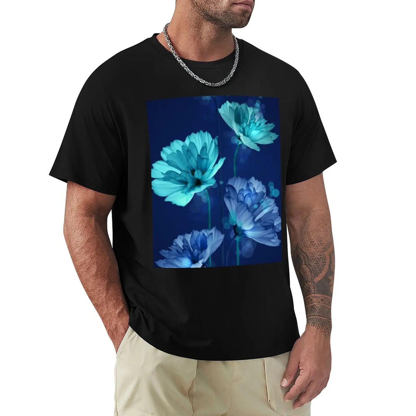 

In April We Wear Blue/Lovely blue color pattern T-Shirt anime stuff for a boy mens designer t shirt