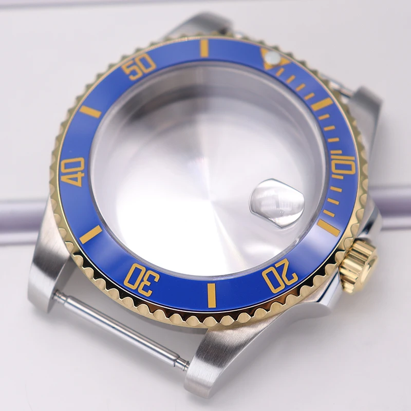 40mm Sterile Watch Case Sapphire Crystal Glass For Seiko NH34 NH35 NH36/38 Miyota 8215 ETA 2824 Movement 28.5mm Dial Sea-Dweller