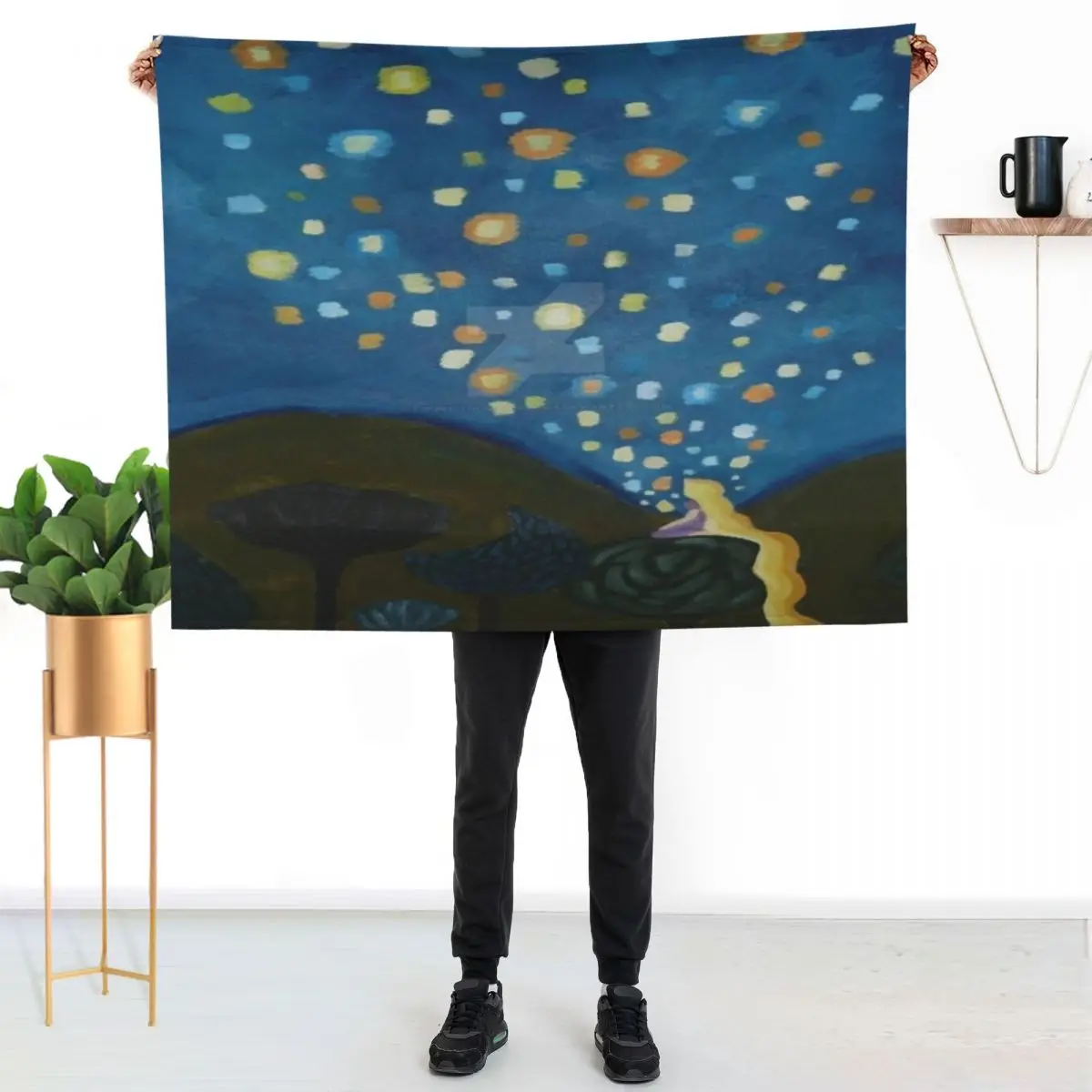 Tangled paint Throw Blanket Multi-Purpose Vintage warm winter christmas decoration Bed covers Giant Sofa Blankets