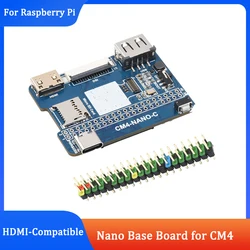 Raspberry Pi CM4 Nano Base Board (B)USB CSI DSI Mini HDMI-Compatible Gigabit Ethernet RJ45 Same Size as the CM4 for Raspberry Pi