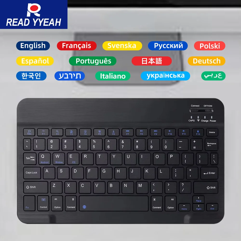 

IPad Accessories Bluetooth Wireless Keyboard, Compatible With Android,iOS,Windows,Spanish,Russian,Arabic,keyboard iPad keyboard,