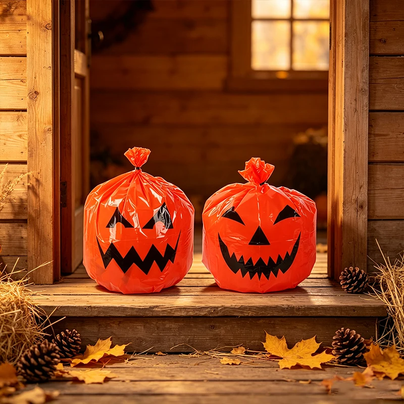 Halloween Pumpkin Garbage Leaf Bags For Home Outdoor Garden Yard Lawn Bag Decoration Halloween Party Decor