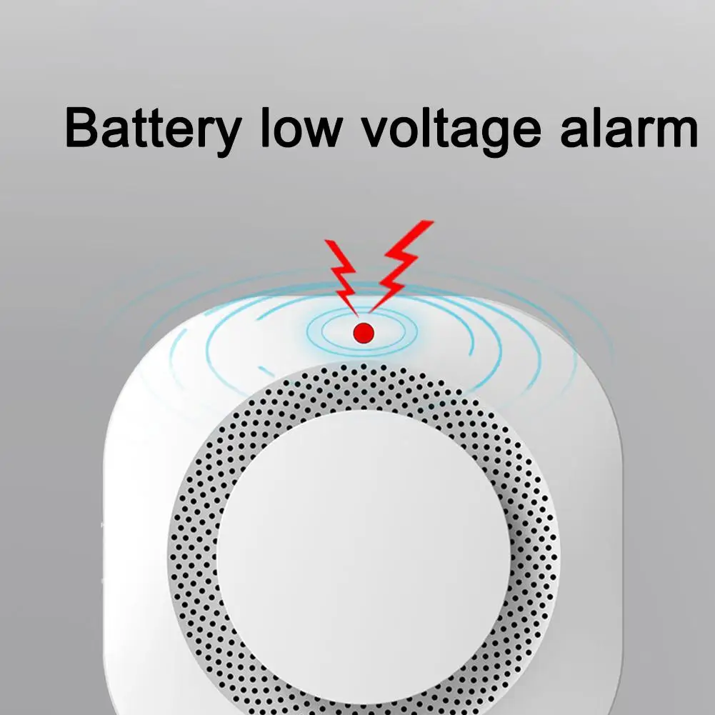 WiFi Smart Smoke Detector Alarm, Works with Tuya Smart Life App Compatible Fire Sensor for Home Security, App Alerts