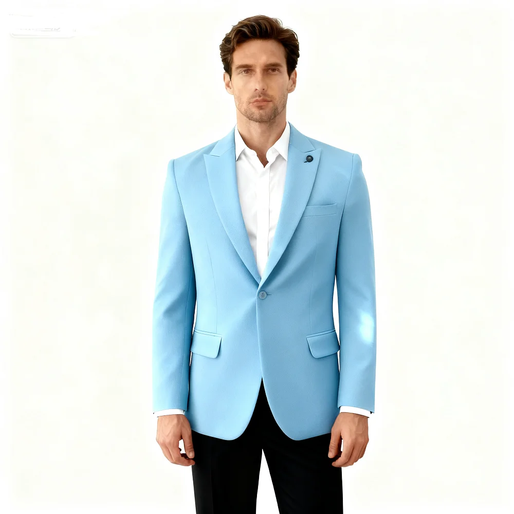 남성용 노란색 캐주얼 맞춤형 턱시도, 피크 라펠, 일상용 맞춤형 솔리드 스모킹 수트 세트