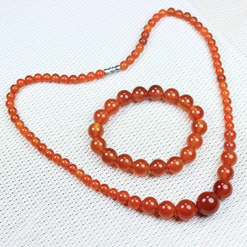 

New Natural Agate Chalcedony Tower Chain Bracelet, Women's Fashion Necklace Sweater Chain