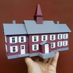 Kit de maquette de maison de style américain, modèle de cour, matériel de construction, mise en page de chemin de fer de train, échelle 1:87 Ho, 1 ensemble