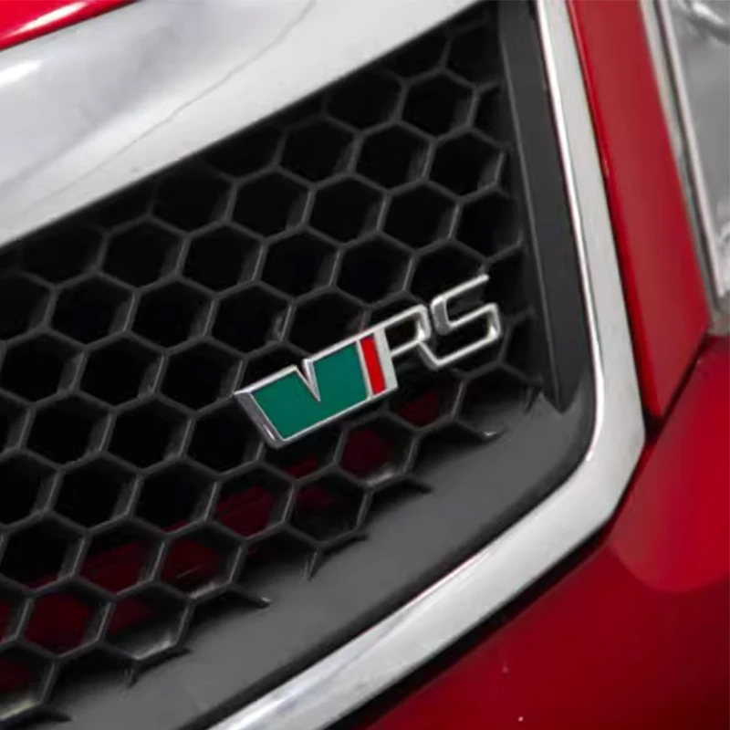 Metal 3D VRS Badge Car Front Grill Emblem VRS Rear Trunk Decal Stickers For Fabia Octavia Rapid Superb Yeti Karoq Vision Kodiaq