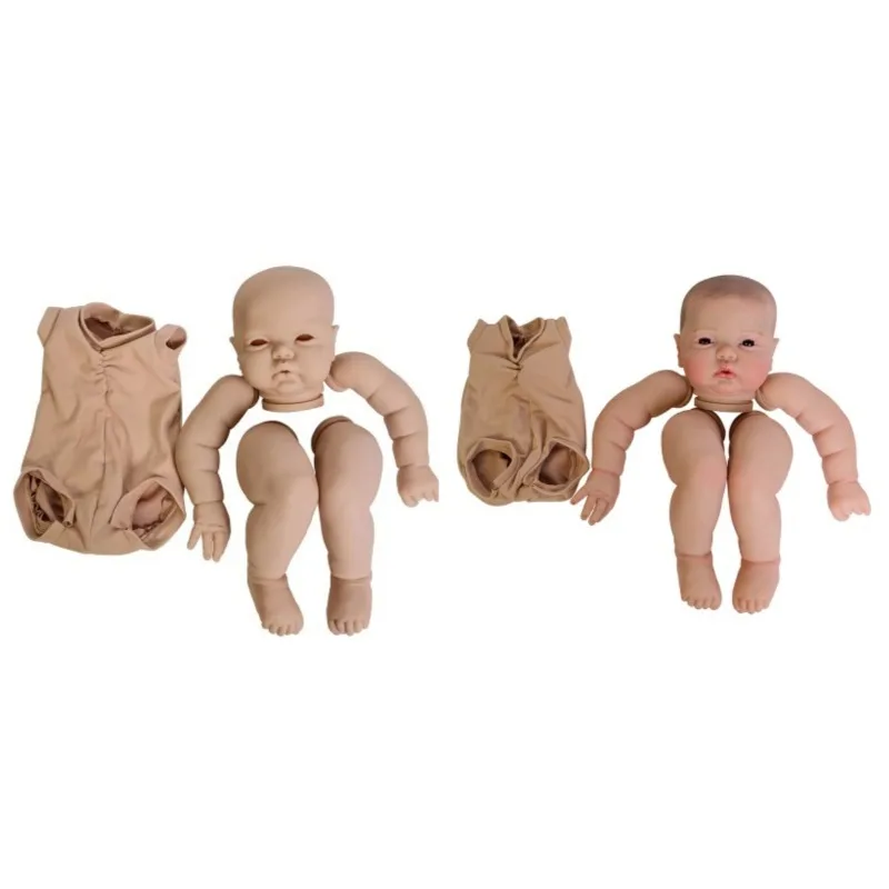 24inch Reborn Doll Kit Awake Pickle Painted or Unpainted Unfinished Doll Parts with Cloth Body and Eyes