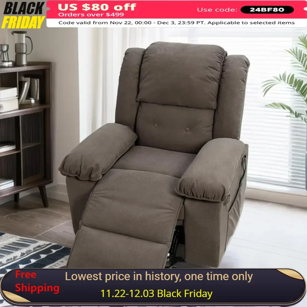 Recliner Chair for Elderly, Electric Reclining Sofa Chairs with Massage and Heat, Elderly Recliner Chair