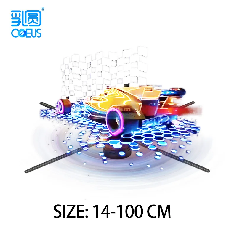 Hologram 3D Ventilador Fan Advertising Display Luces Led Light Sign Holographic Player Support Images Video Draw Audiences