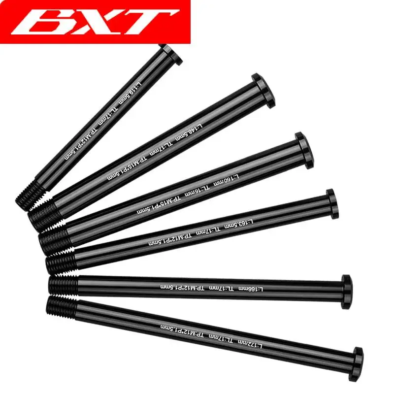 BXT Road Bike Fork Alloy Thru Axle Skewers Φ12/15mm Mountain Bicycle Quick Release Skewer Wheel Hub Thru Axle