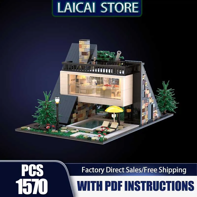 

Модульная городская модель здания Moc, строительные блоки, модель виллы Ararat, технологические кирпичи, сделай сам, сборные игрушки, строительные блоки, праздничный подарок