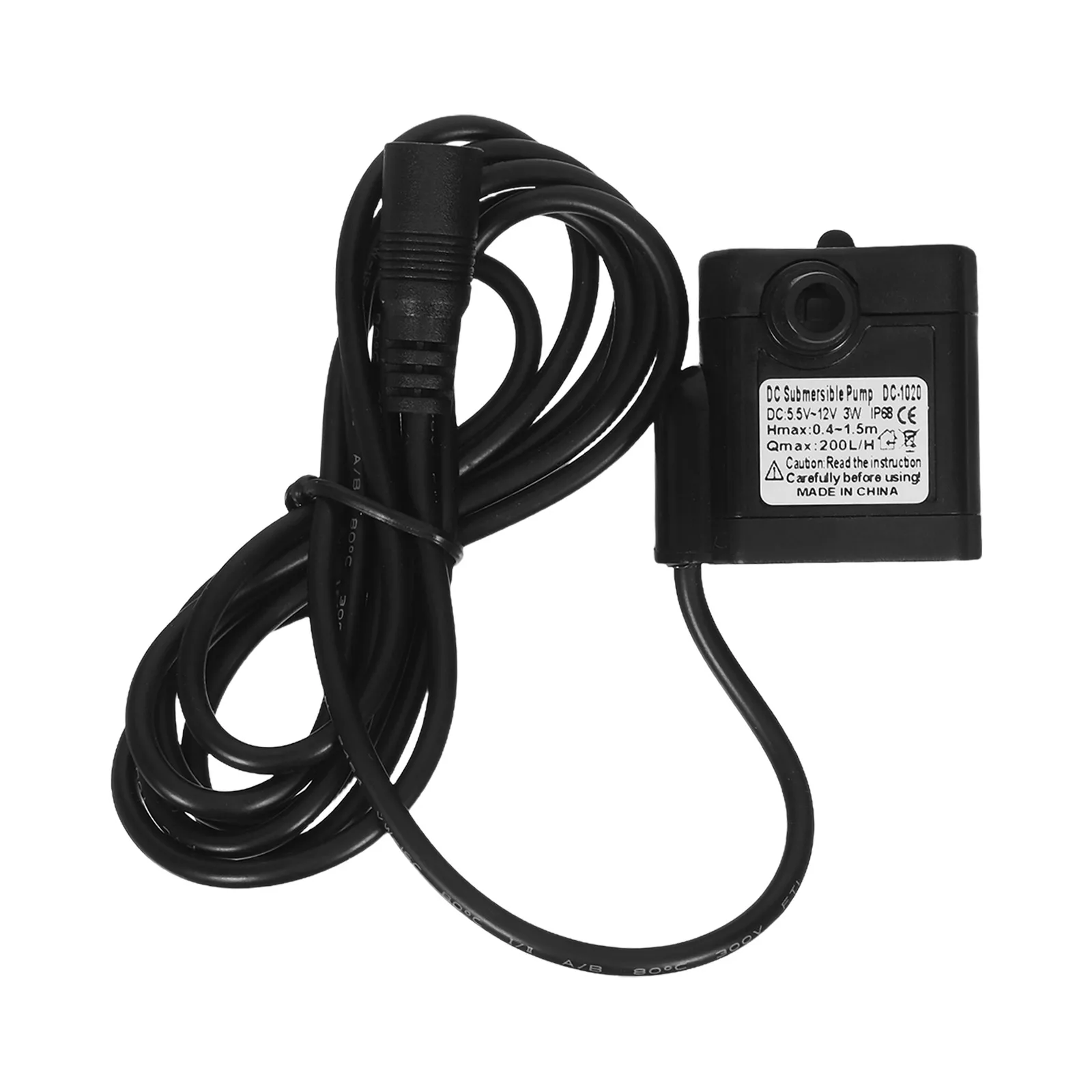 

Micro Submersible Pump 3W DC 5.5-12V 46 Inch Cord 200L/H Adjustable Flow Rate Aquarium Fountain Fish Pond Mini Pumps Pet