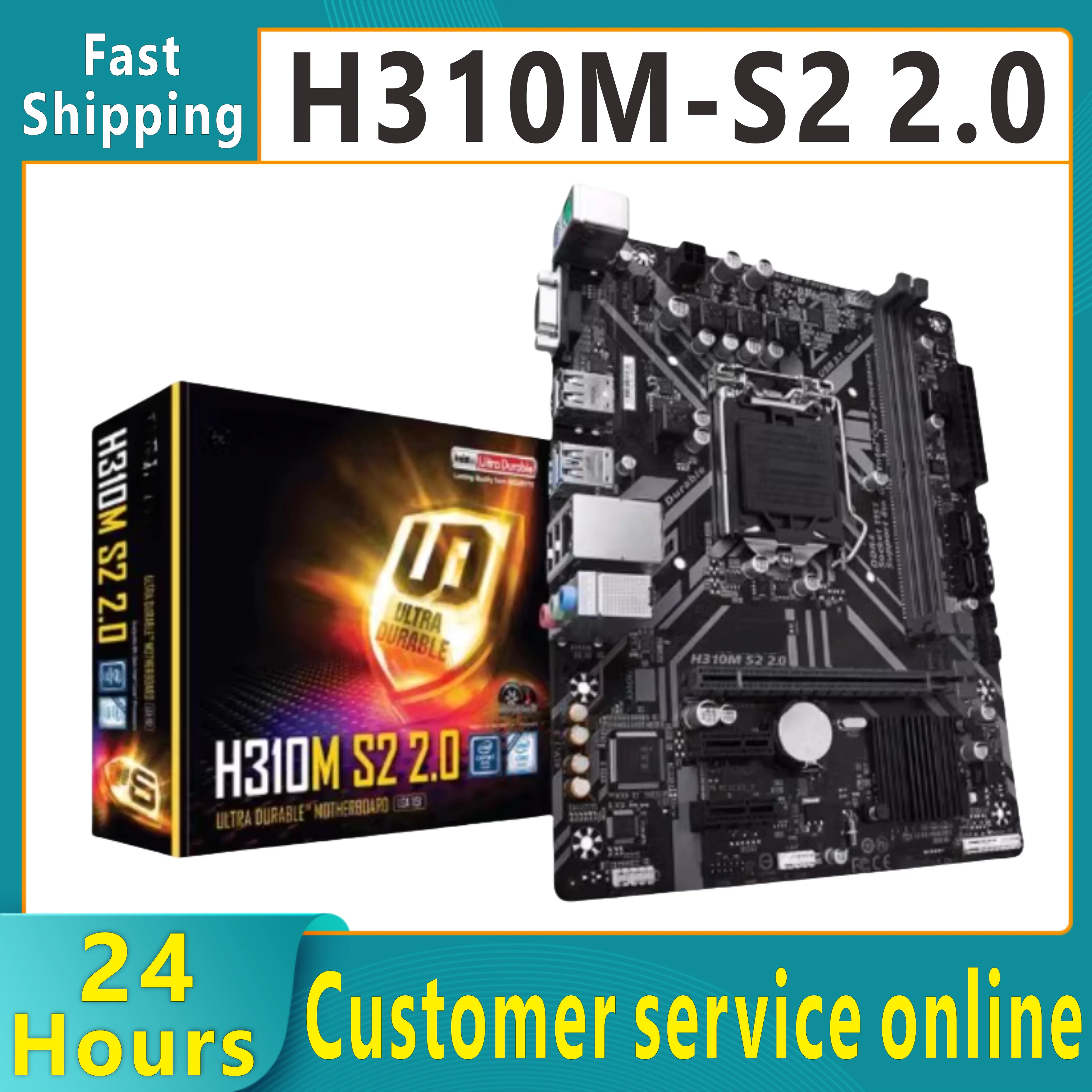 

H310M S2 2,0 компьютерная плата VGA H370 32G LGA 1151, настольная плата, новый оригинальный