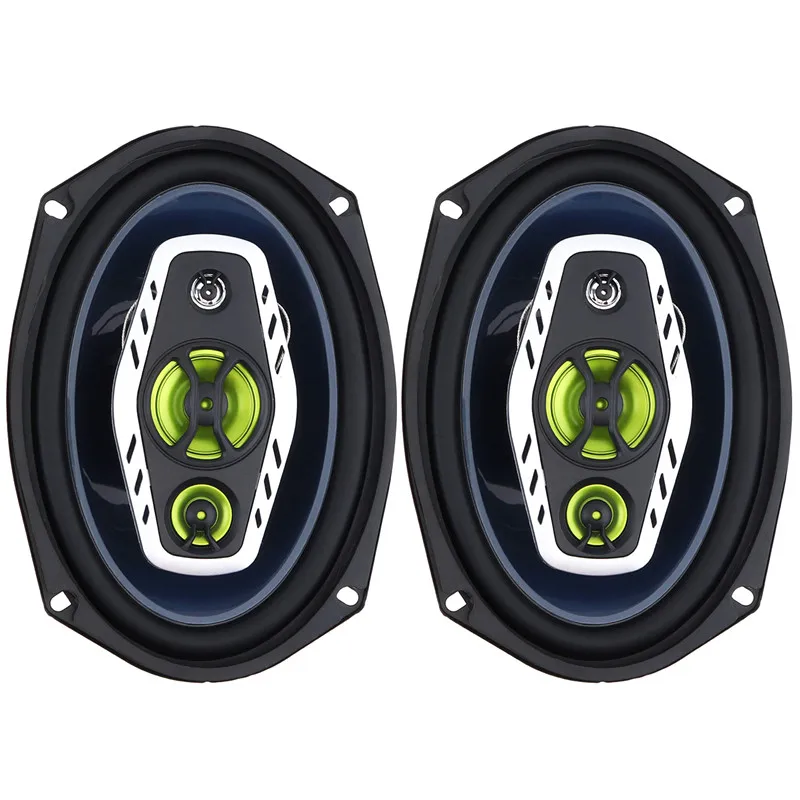 

Пара 3-полосных коаксиальных 6x9 автомобильных и мотоциклетных аудиодинамиков, железный и неодимовый электрический звуковой сигнал мощностью 200 Вт/100 Вт