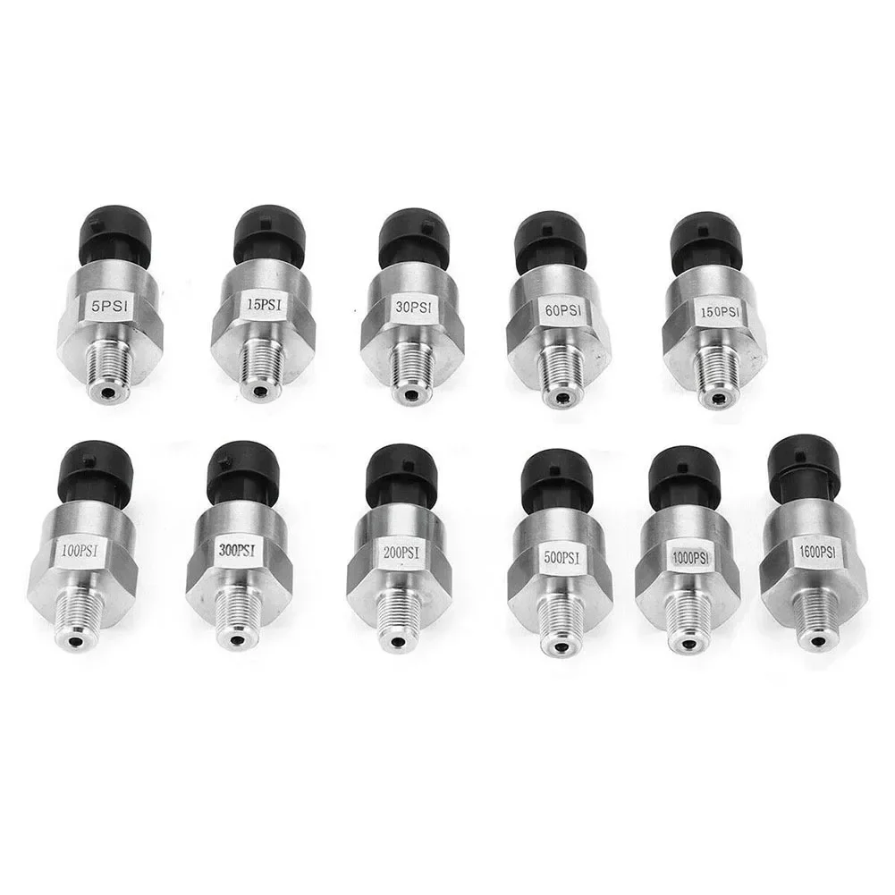 Imagem -06 - Sensor de Pressão Npt de Peça 5psi1000psi dc 5v Pressão Leve Prata e Preto Aço Inoxidável Durável