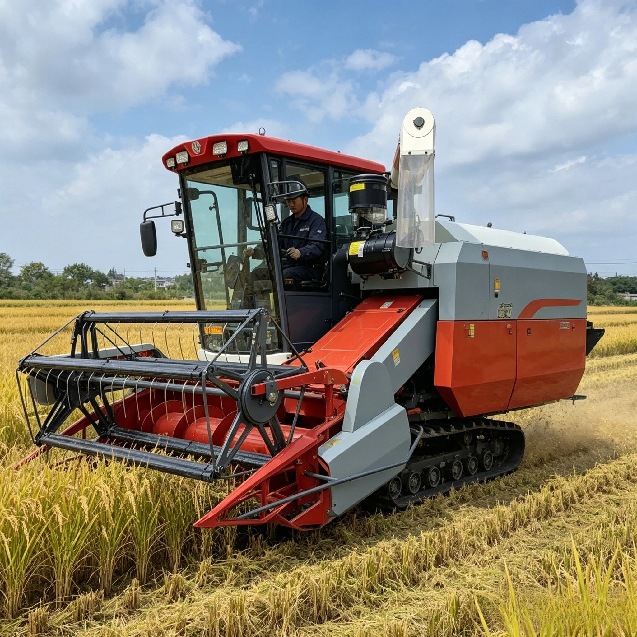 Farming Agriculture Video - Mietitrebbiatrice per riso, Macchina per la