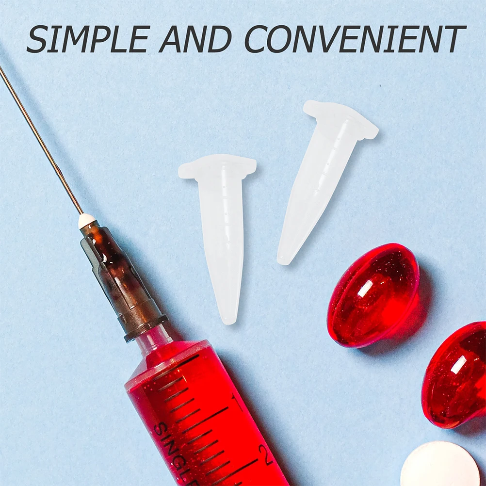 

500 Pcs Tubes Clear 1 5 ml Graduated Sample Test Tubes Transparent Container Professional Use