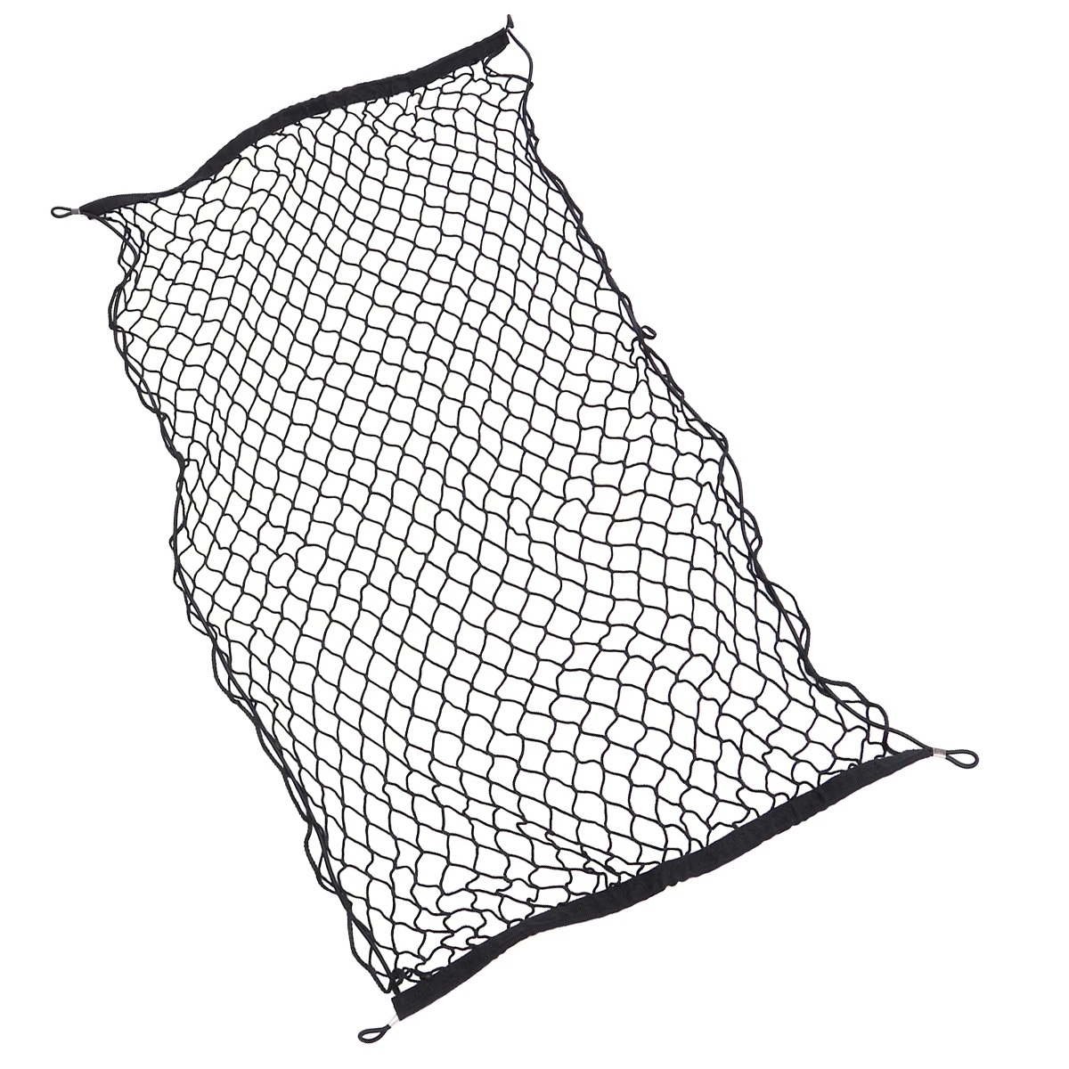 

Car Trunk Mesh Storage Net 110X50Cm 4 Hooks Black Cargo Organizer For Suv Rear Storage Durable Easy Install Holds Groceries