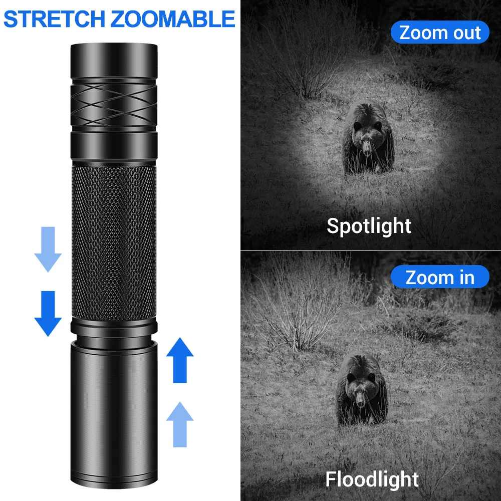 5W LED 850nm 940nm Vcsel Infrared Flashlight IR Torch Zoomable Infrared Illuminator for Night Vision Scope Weapon Gun Lights