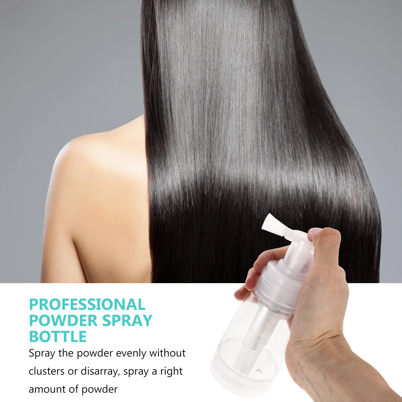 

Powder Spray Bottle 180ml Refillable for Hair Dry Powder Dispenser Portable Travel Container Sprayer Salon Use