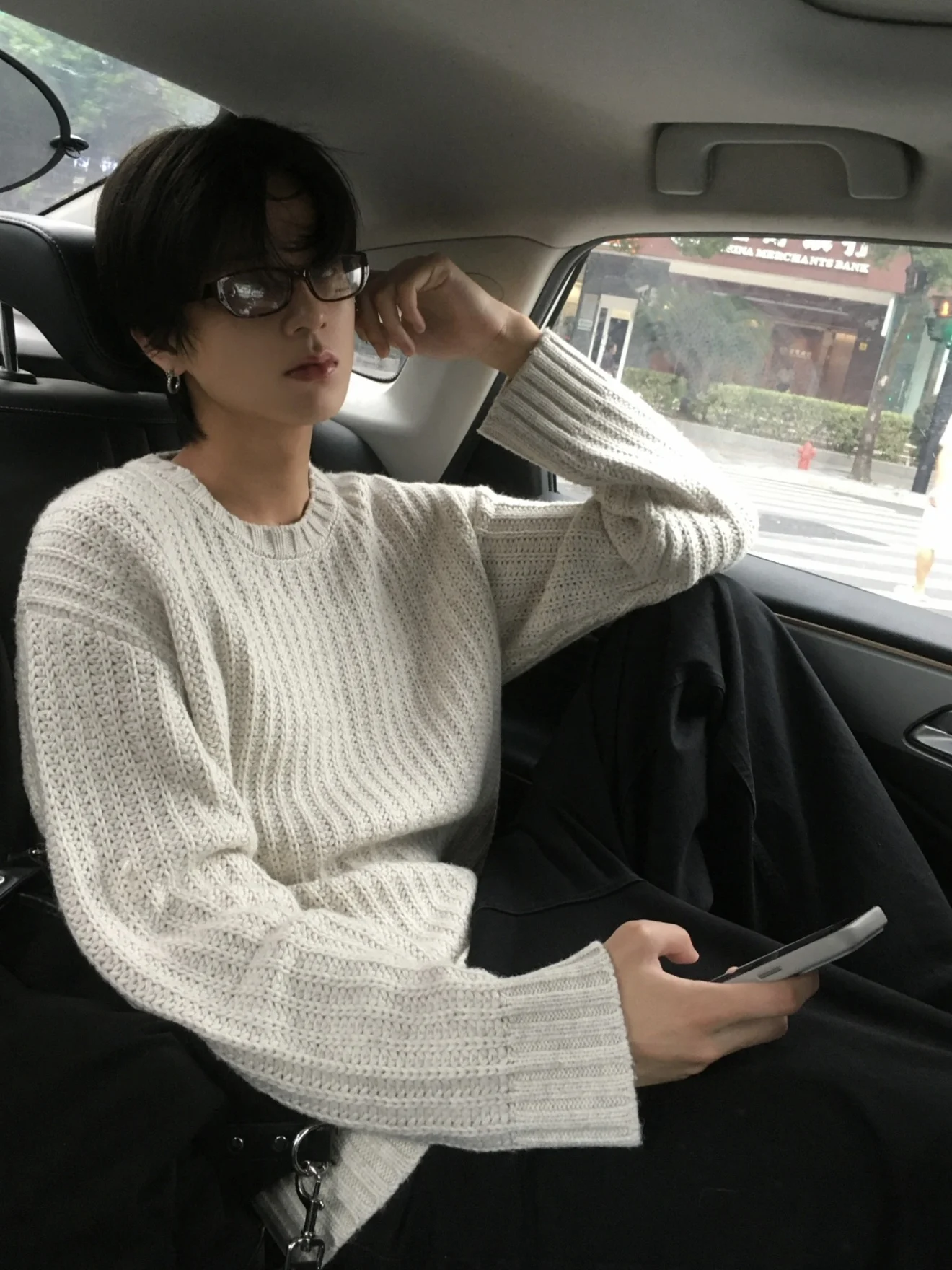 

Cleanfit американский ретро вязаный круглый трикотаж Ne мужской повседневный универсальный ор свитер осень-зима универсальный ленивый Sle