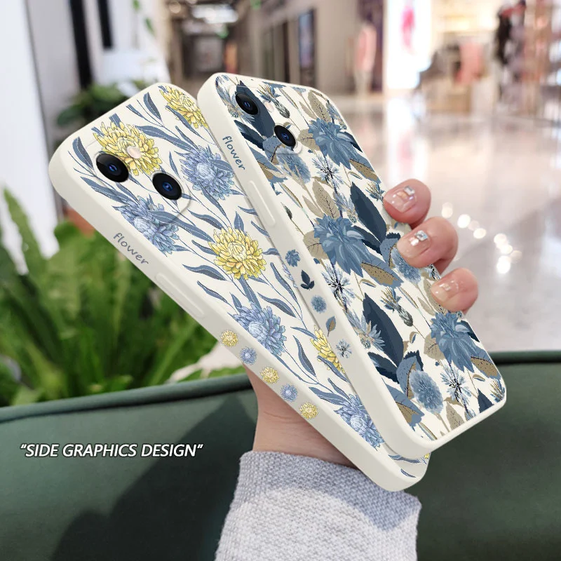 Custodia per telefono Firm Flowers per iPhone 16 15 14 13 12 11 Pro Max Mini X XR XS MAX Plus Cover