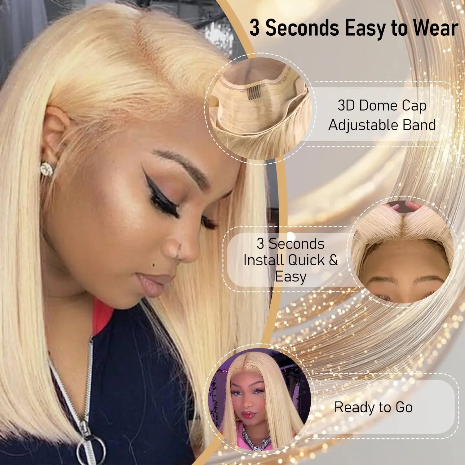 613 شقراء قصيرة بوب شعر مستعار مستقيم 5x5 HD الدانتيل الشفاف الجبهة خصلات الشعر المستعار الإنسان العسل شقراء بوب شعر مستعار مستقيم يمكن مصبوغ أي لون