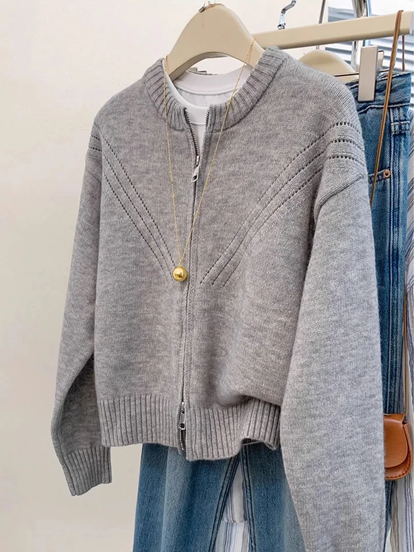 

Женский вязаный открытый кардиган больших размеров Long Sve, осенний новый свитер Lazy Sle, топ Jaet, удобный топ для поездок на работу