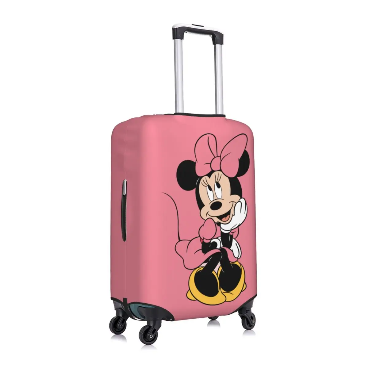 Minnie Mouse Mickey Travel Luggage Cover Durable Suitcase Protector Washable Baggage Covers Fits 18-32 Inch Luggage