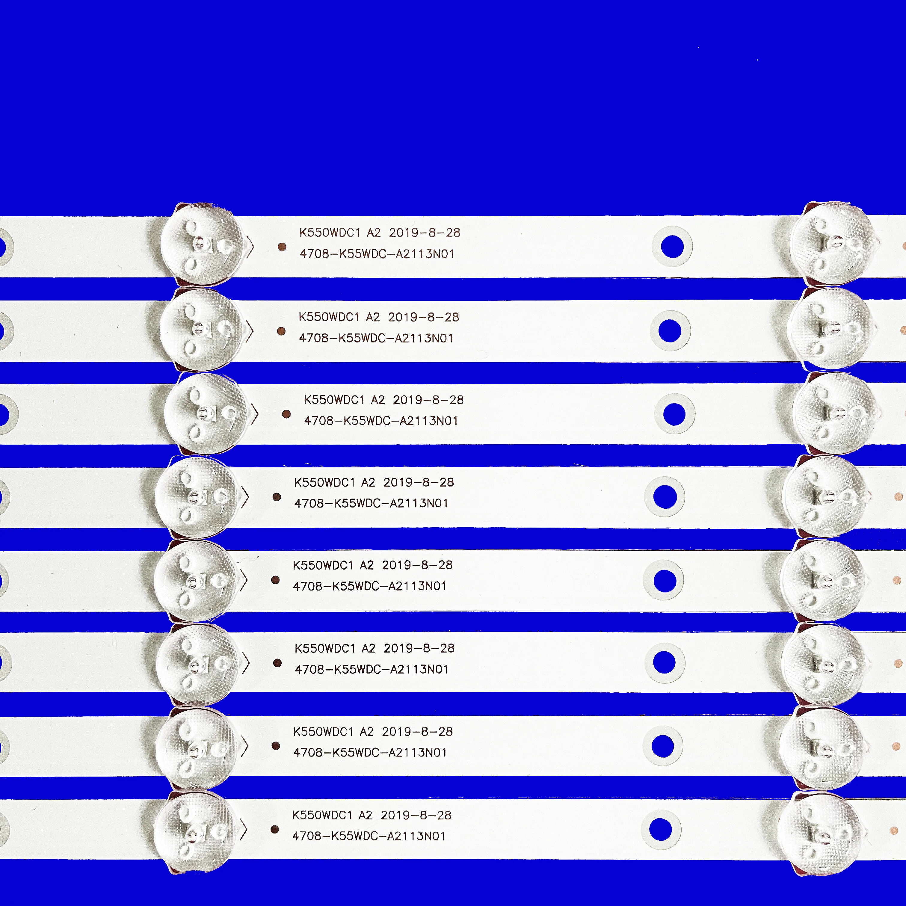 8 PCS/lot 5LED or 6LED LED strip for KTC 55C2U (6LED) K550WD-A2113N01 471R1P79 55PUF6092 K550WDC1 A2 A4 4708-K55WDC-A1113N01