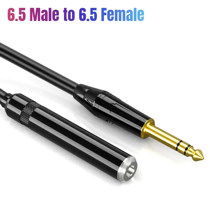 6.35mm TRS Male To 6.35mm TRS Female Extension Cable 1/4 Inch Stereo Audio Cable for Headphone Microphone Amp Mixer Etc