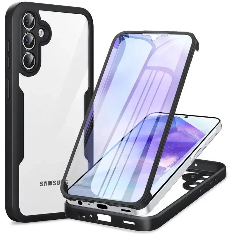 360 Full Body built-in Screen Protector Phone Case for Samsung Galaxy A55 A54 A53 A52 5G A35 A34 5G A33 A73 A15 A14 A13 Cover