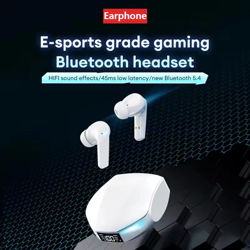 Fones de Ouvido Sem Fio Lenovo XT53 Bluetooth 5.3 para Jogos com Baixa Latência, Modo Duplo, Música, Esportivos, Intra-auriculares com Microfone, Novos Presentes