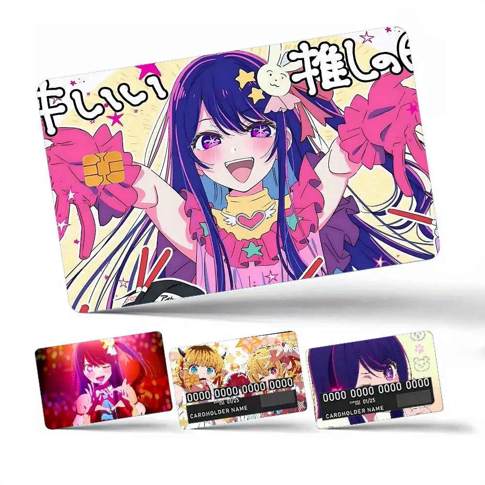 Anime O-Oshi No Ko-S Funny Shell On Off Ultra Thin No Fade Sticker Skin Cover Film For Debit Credit Card
