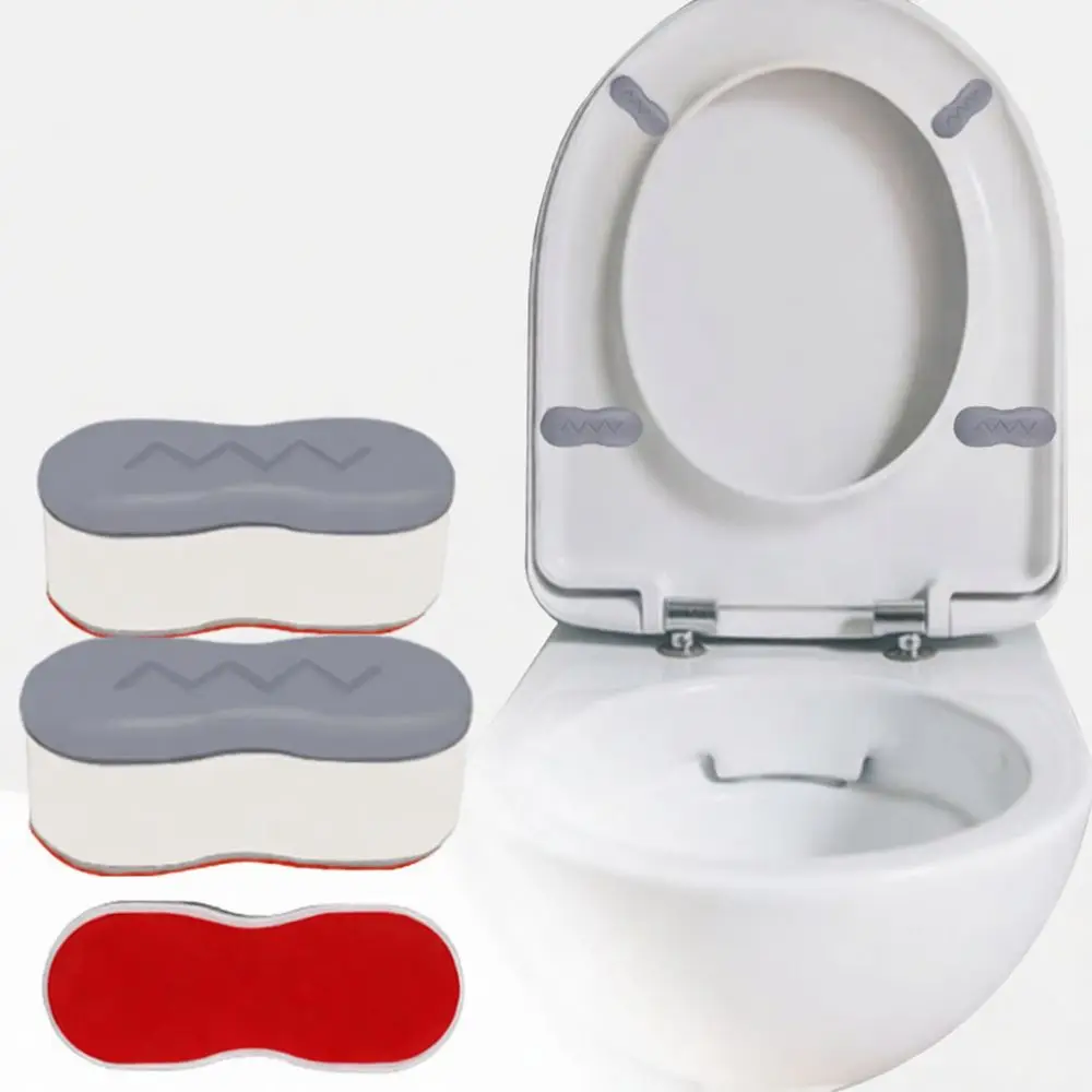 Coussinet amortisseur universel pour couvercle de toilette incurvé, pièce d'amélioration de la stabilité pour la quincaillerie de couvercle de siège de toilette domestique LSCOLO