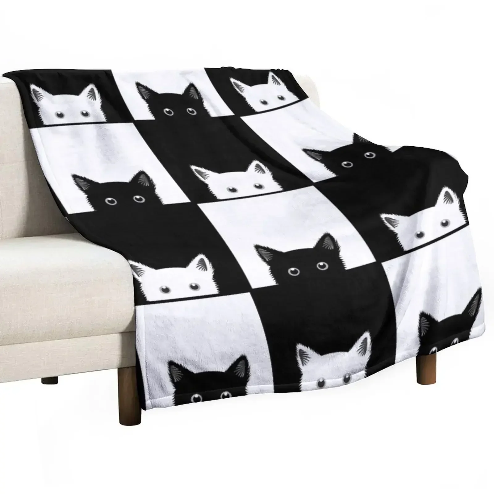 

Cat Pattern Throw Blanket Decorative Beds halloween Blankets