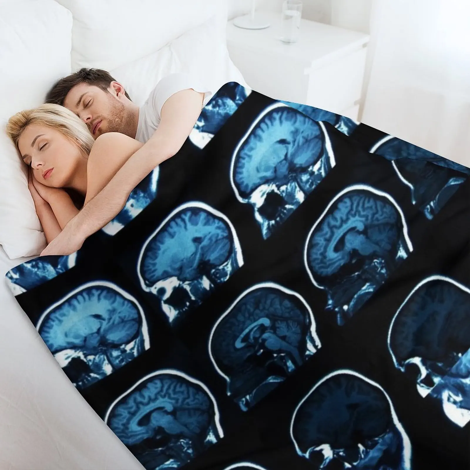 بطانية رمي الأشعة السينية من Brain MRI، بطانيات أنيمي كبيرة جدًا