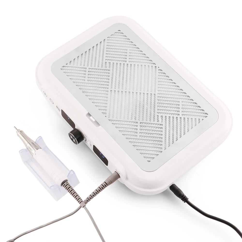 

2-in-1 2 Turbine Fans 170w Strong Nail Dust Collector & 65w Coreless Nail Drill Machine for Professional Salon Nail Supply