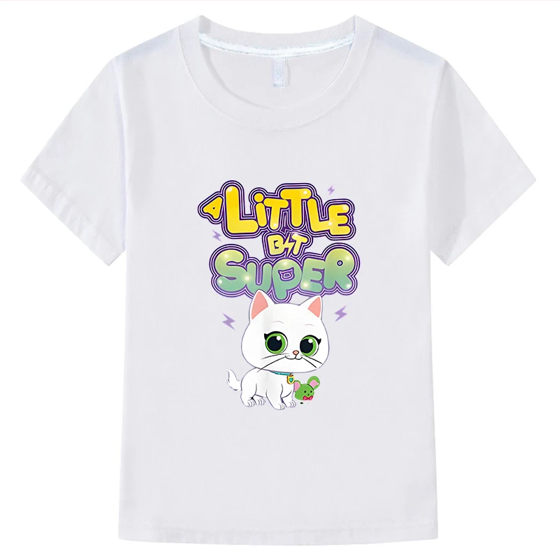 SuperKitties kids T-shirt Casual 100%Cotton Short Tops boys girls clothes y2k one piece O-Neck Anime T-shirt Children clothing