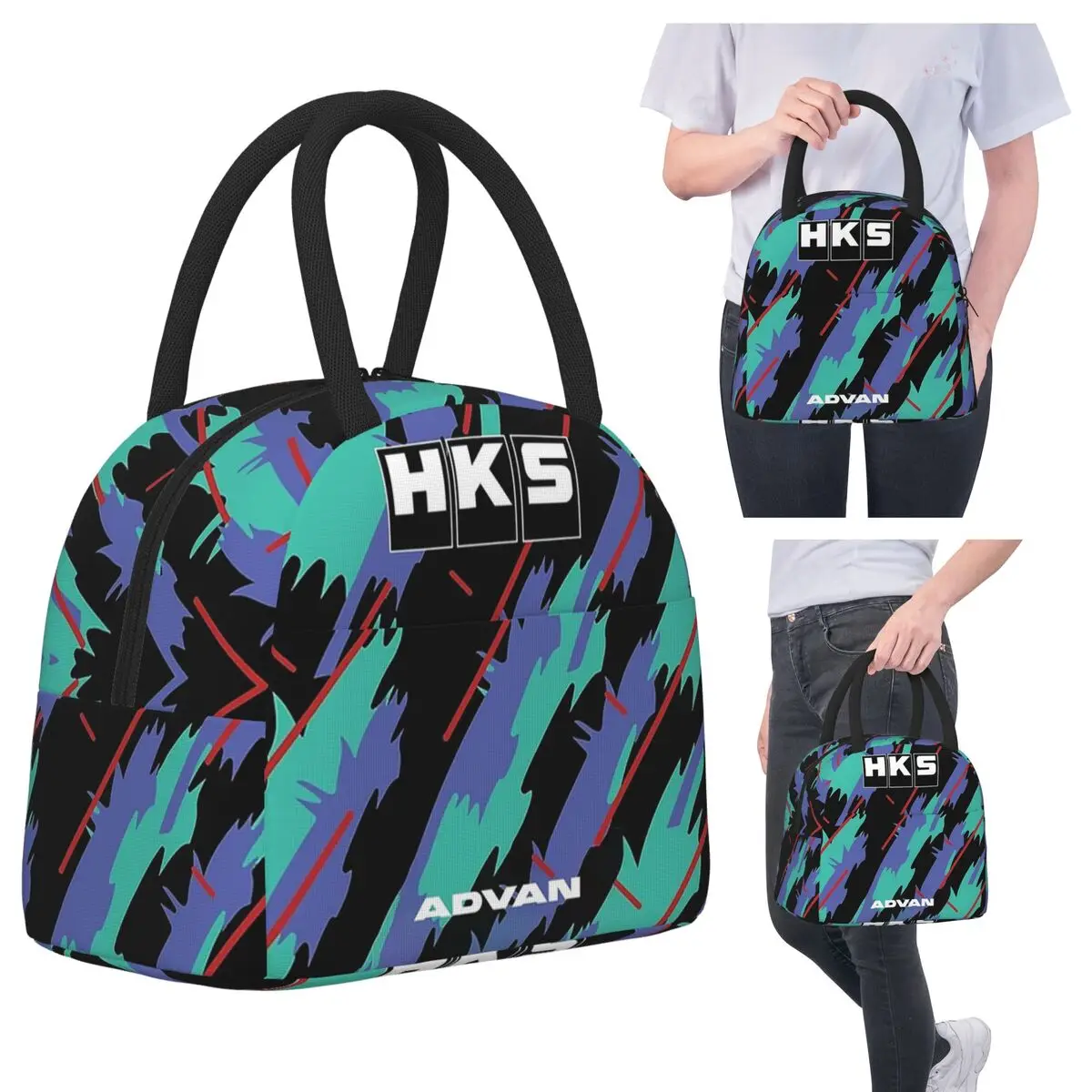

HKS Advan JDM изолированная сумка для обеда для женщин офисный холодильник термоящик для еды сумка герметичные ланч-боксы контейнер