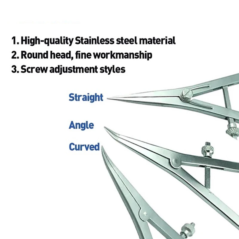 눈꺼풀 캘리퍼스 카스트로비에조 켈리퍼 나사 조정 스타일, 직선, 곡선, 각도 0mm-20mm 안과 기구