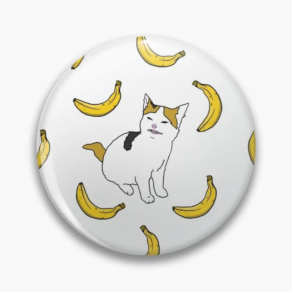 Cat no like banana Pin Buttons Brooches  Jewelry Accessory Customize Brooch Fashion Lapel Badges