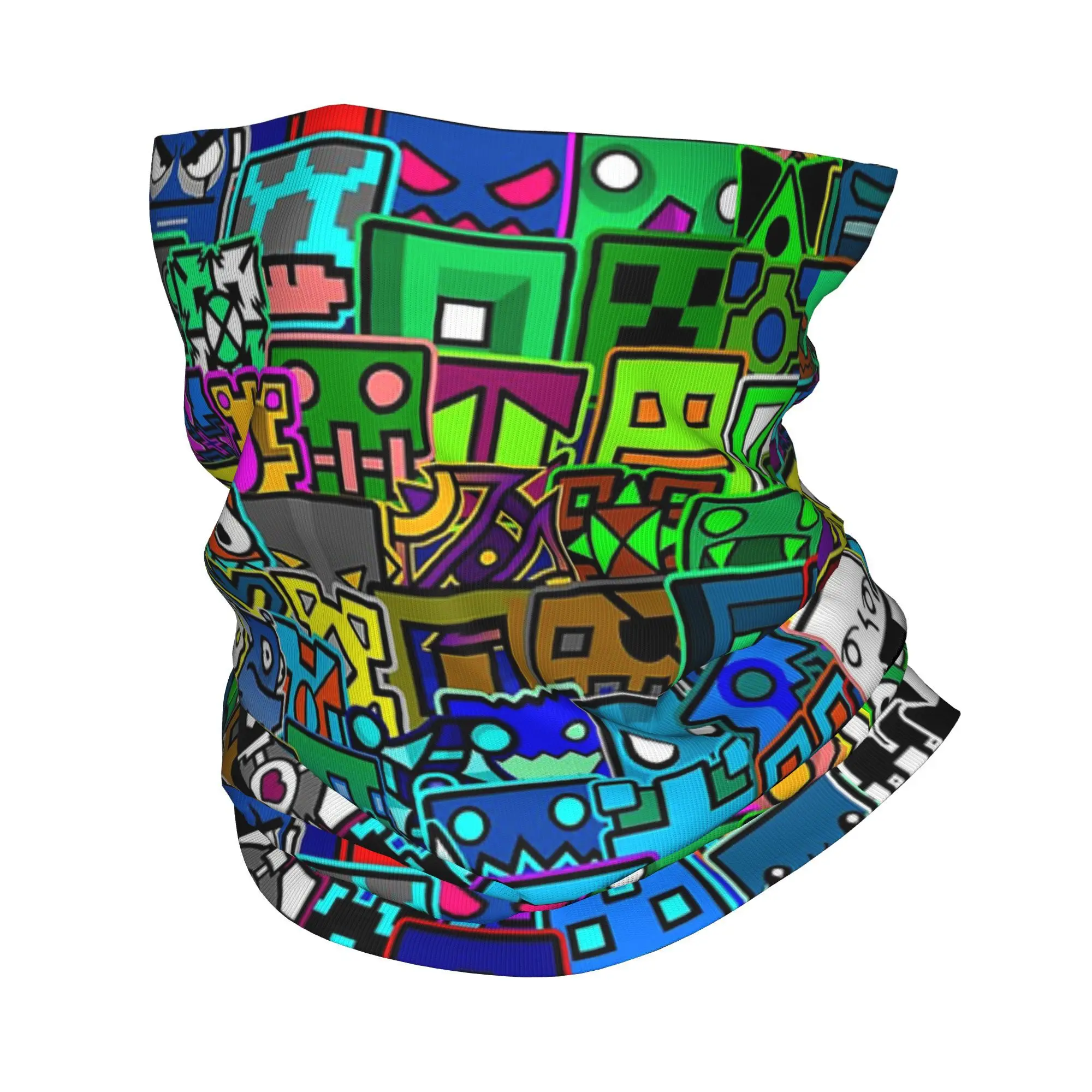 幾何学模様 バンダナ ネックカバー プリント マスク スカーフ 多用途 ヘッドバンド 乗馬 ユニセックス 大人 洗える