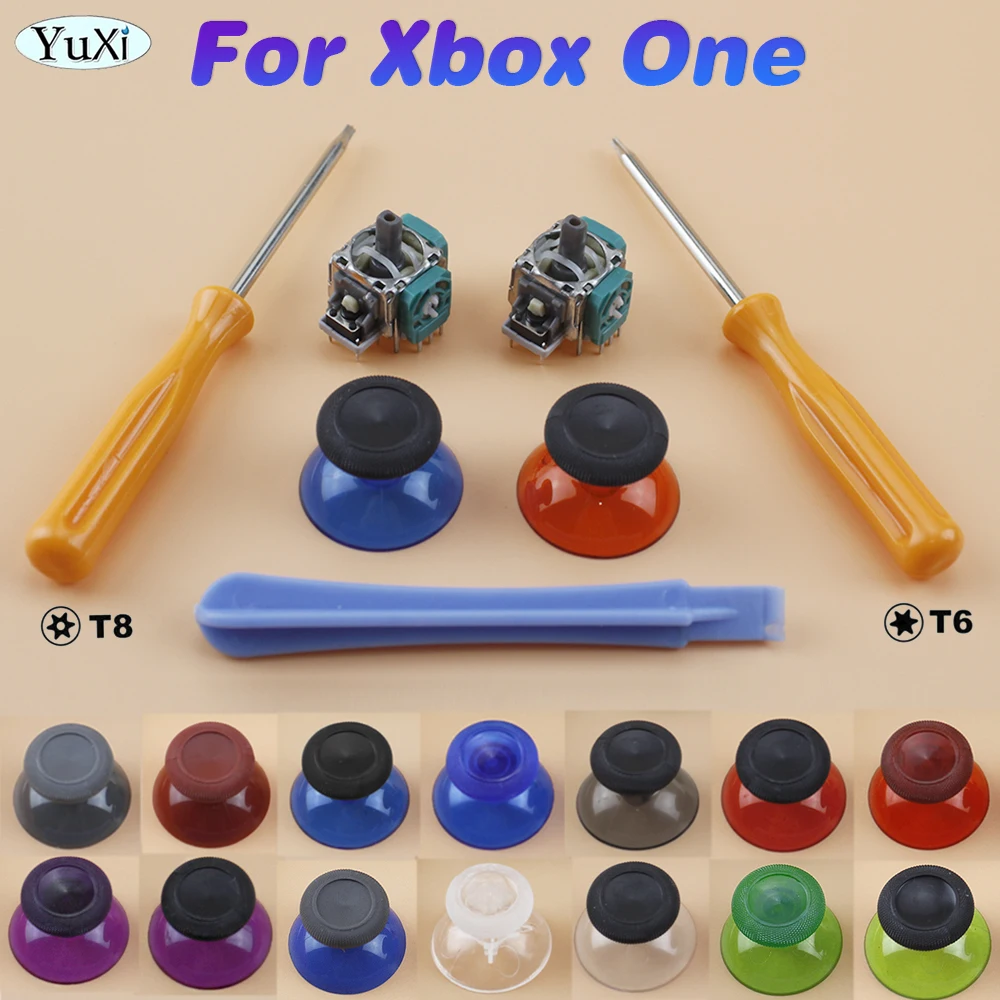 

2Pcs For Xbox One Potentiometer ThumbStick Grip Cover Cap Kit For Xbox Series X S 3D Analog Joystick Sensor Module Controller